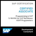 SAP Certified Development AssociateProgramming in SAP S/4HANA,for SAP NetWeaver ABAP Programmer